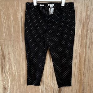 Black Polka Dot Liz Claiborne women’s Capri Pants